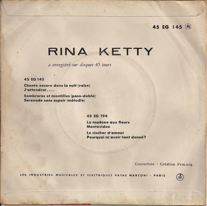 Rina Ketty – Chante Encore Dans La Nuit (EP) 29548 Vinyl Singles EP Goede Staat