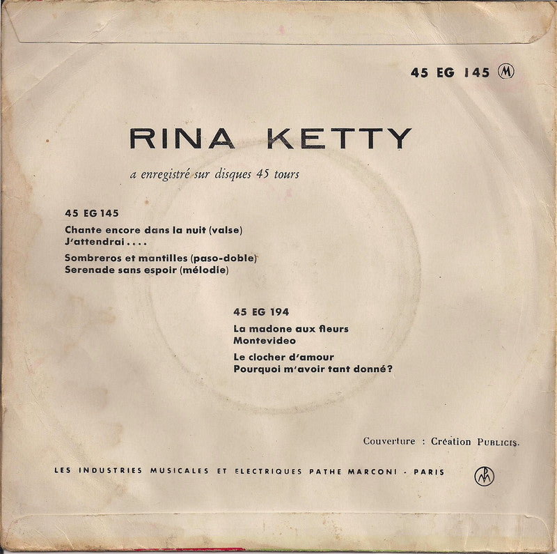 Rina Ketty – Chante Encore Dans La Nuit (EP) 29548 Vinyl Singles EP VINYLSINGLES.NL