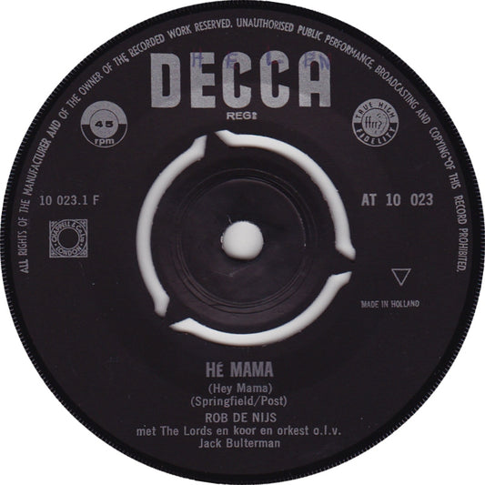 Rob de Nijs - Hé Mama Vinyl Singles Vinyl Very Good (VG) <br> Hoes Good Plus (G+)