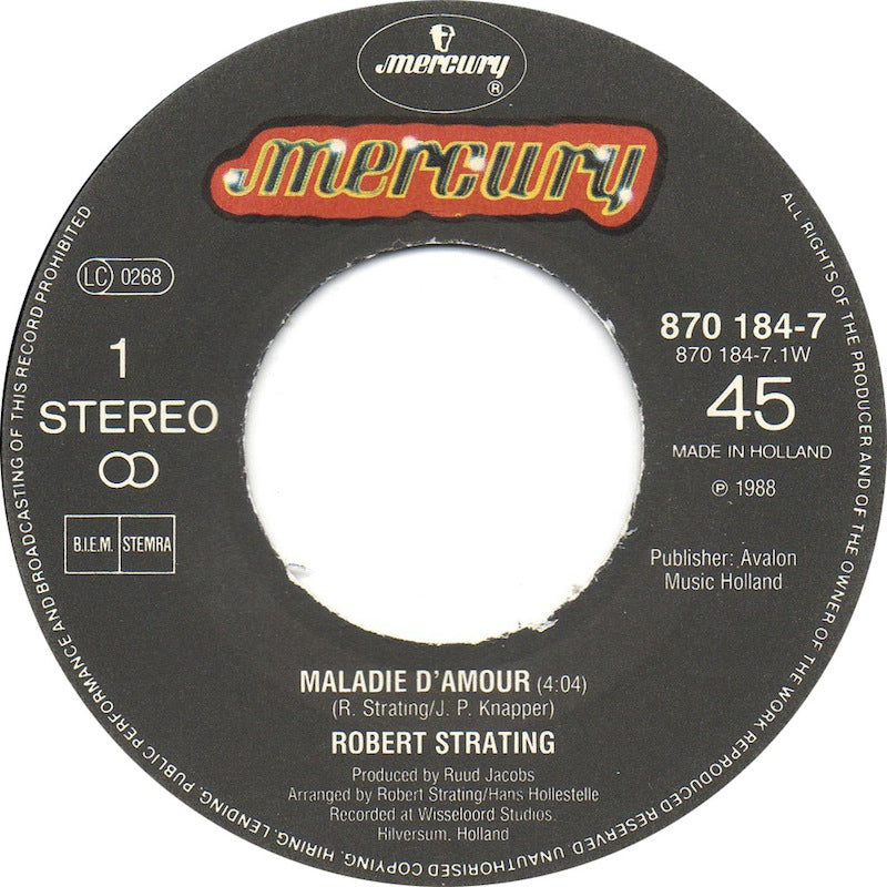 Robert Strating - Maladie D'amour 16029 Vinyl Singles VINYLSINGLES.NL