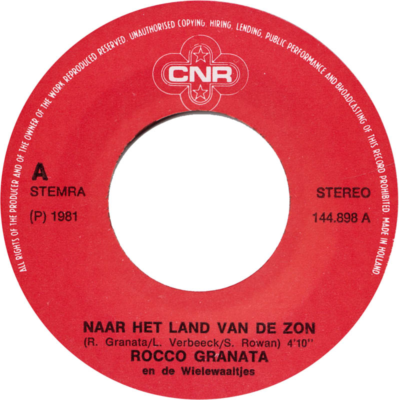 Rocco Granata - Naar Het Land Van De Zon 09920 Vinyl Singles Goede Staat