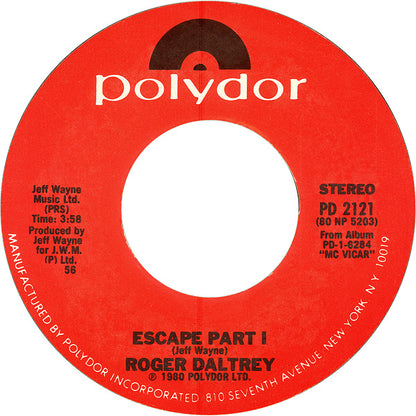 Roger Daltrey - Without Your Love 08449 Vinyl Singles Goede Staat