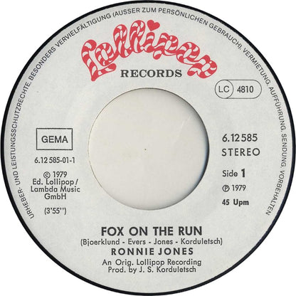 Ronnie Jones - Fox On The Run Vinyl Singles VINYLSINGLES.NL