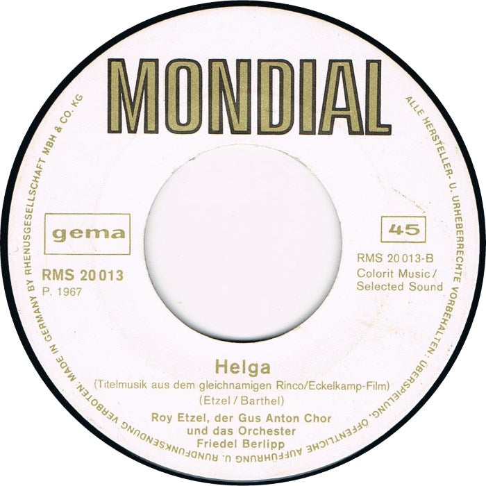 Roy Etzel - So Ein Tag Vinyl Singles Vinyl Very Good (VG) <br> Hoes Good Plus (G+)