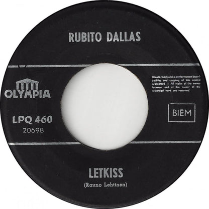 Rubito Dallas & His Orchestra - Letkiss Vinyl Singles Vinyl Very Good (VG) <br> Hoes Good Plus (G+)