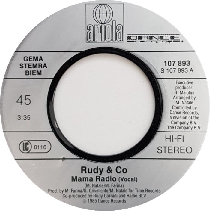 Rudy & Co. - Mama Radio 18500 Vinyl Singles VINYLSINGLES.NL