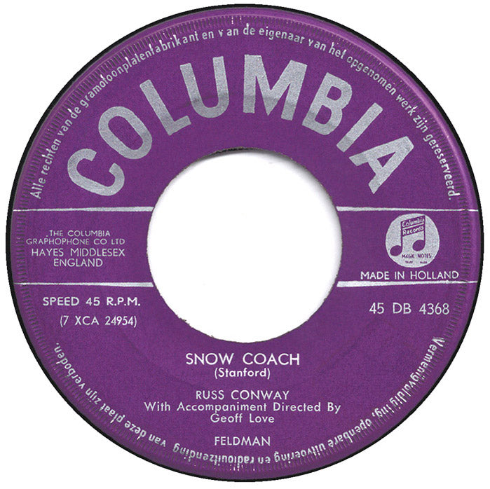 Russ Conway - Snow Coach Vinyl Singles VINYLSINGLES.NL