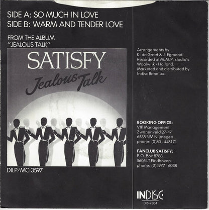 Satisfy - So Much In Love 23205 Vinyl Singles Goede Staat