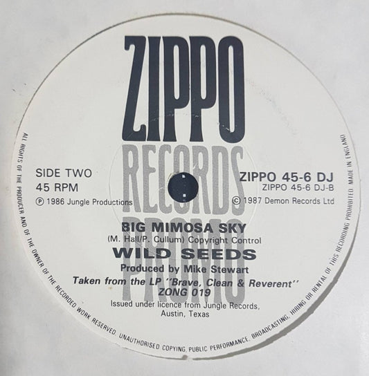 Wild Seeds - Pure Heart (Promo) Vinyl Singles Vinyl Very Good (VG) <br> Hoes Good Plus (G+)