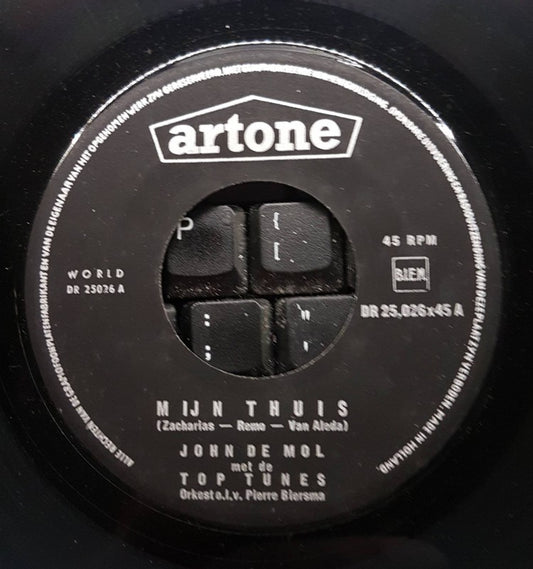 John de Mol Met De Top Tunes - Mijn Thuis Vinyl Singles Vinyl (VG) <br> Hoes (G+)