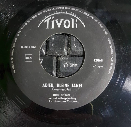 John De Mol - Adieu, Kleine Janet Vinyl Singles Vinyl (VG) <br> Hoes (G+)