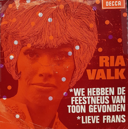 Ria Valk - Lieve Frans Vinyl Singles Vinyl Very Good (VG) <br> Hoes Good Plus (G+)