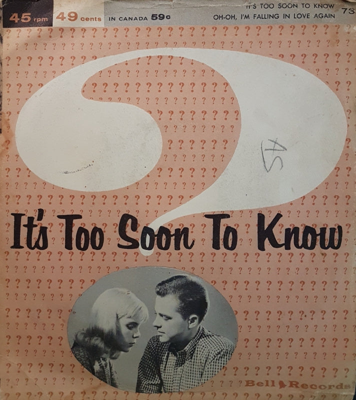 Tony Wilson - It's Too Soon To Know Vinyl Singles VINYLSINGLES.NL