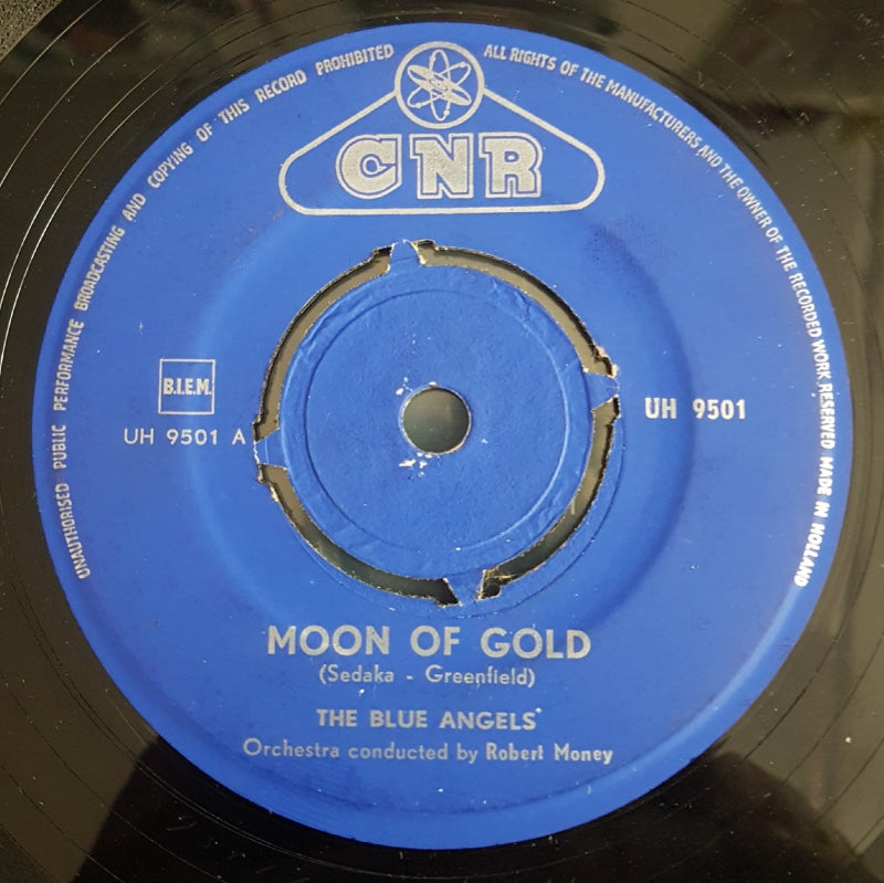 Blue Angels - Moon Of Gold Vinyl Singles Vinyl Very Good (VG) <br> Hoes Good Plus (G+)