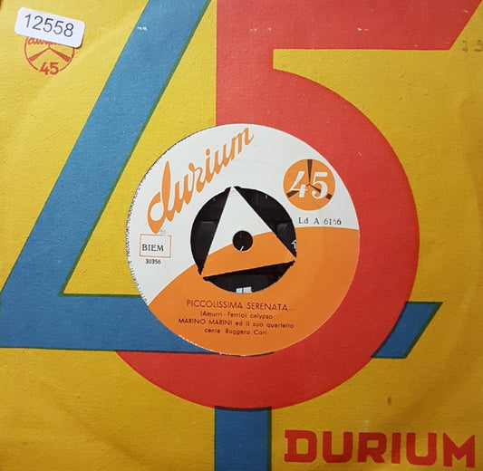 Marino Marini - Piccolissima Serenate Vinyl Singles Vinyl Very Good (VG) <br> Hoes Good Plus (G+)