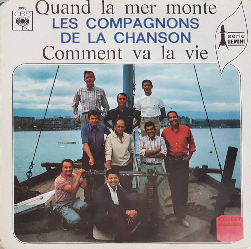 Compagnons De La Chanson - Quand La Mer Monte Vinyl Singles Vinyl Very Good (VG) <br> Hoes Good Plus (G+)