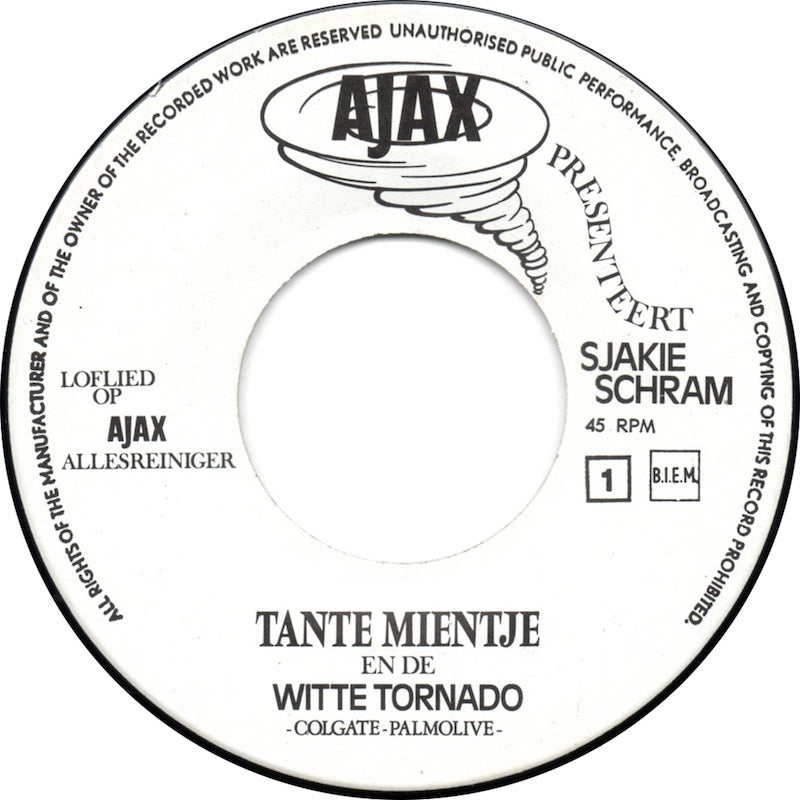 Sjakie Schram - Tante Mientje En De Witte Tornado Vinyl Singles VINYLSINGLES.NL