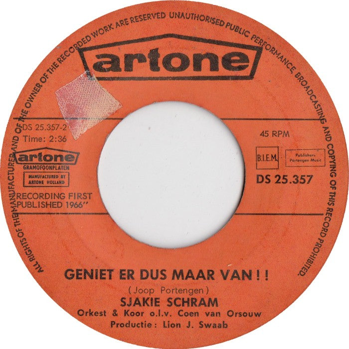 Sjakie Schram - Tegen 't Zere Been 13923 29900 Vinyl Singles VINYLSINGLES.NL