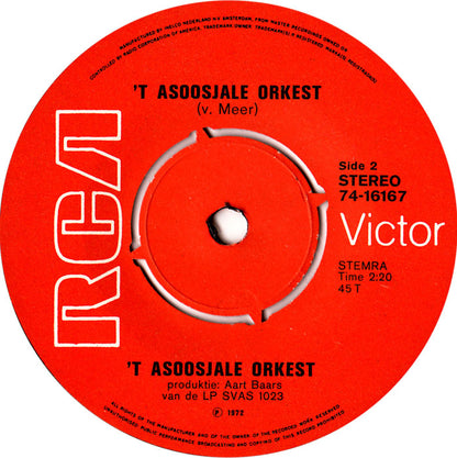 't Asoosjale Orkest ‎- 't Asoosjale Orkest 29005 29005 Vinyl Singles Goede Staat