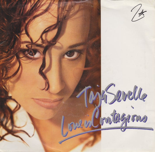 Taja Sevelle - Love Is Contagious Vinyl Singles Vinyl Very Good (VG) <br> Hoes Good Plus (G+)