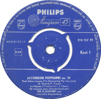 3 Jacksons - Accordeon Potpourri No. 39 Vinyl Singles VINYLSINGLES.NL