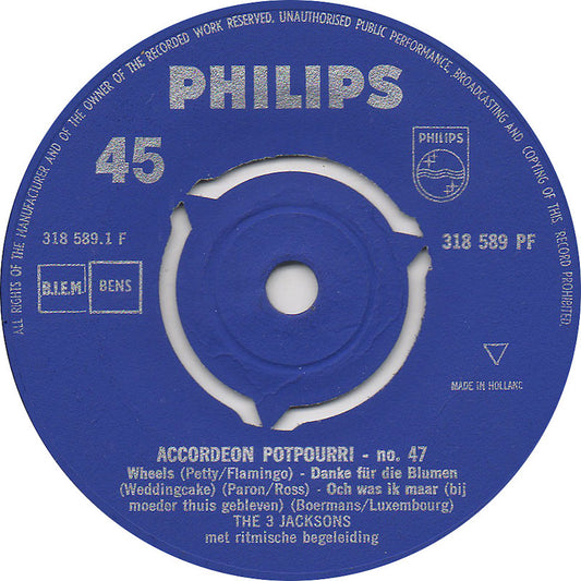 3 Jacksons - Accordeon Potpourri No. 47 29608 Vinyl Singles Hoes: Generic