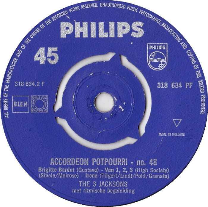 3 Jacksons - Accordeon Potpourri No. 48 Vinyl Singles Vinyl Goed / Hoes Generic