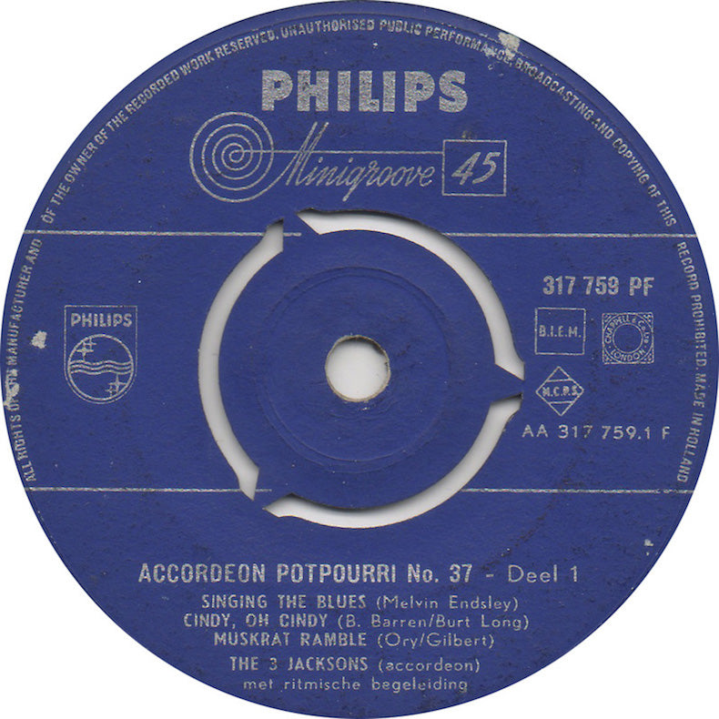 3 Jacksons - Accordeon Potpourri No. 37 Vinyl Singles VINYLSINGLES.NL