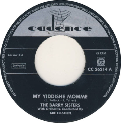 Barry Sisters - My Yiddishe Momme Vinyl Singles VINYLSINGLES.NL