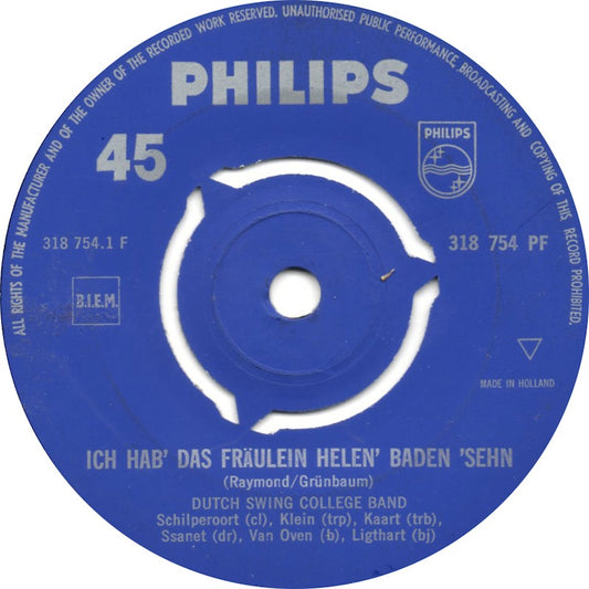 Dutch Swing College Band - Ich Hab' Das Fräulein Helen' Baden 'Sehn Vinyl Singles Goede Staat