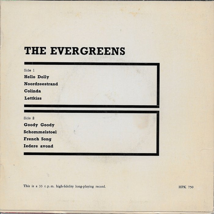 Evergreens - The Evergreens (EP) 13792 Vinyl Singles EP Goede Staat