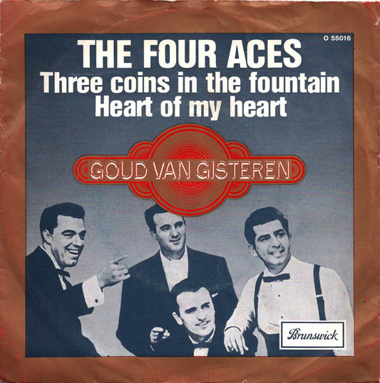 Four Aces - Three Coins In The Fountain Vinyl Singles Vinyl Very Good (VG) <br> Hoes Good Plus (G+)