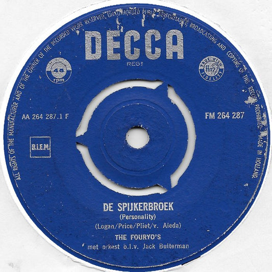 Fouryo's - De Spijkerbroek 30273 Vinyl Singles Goede Staat