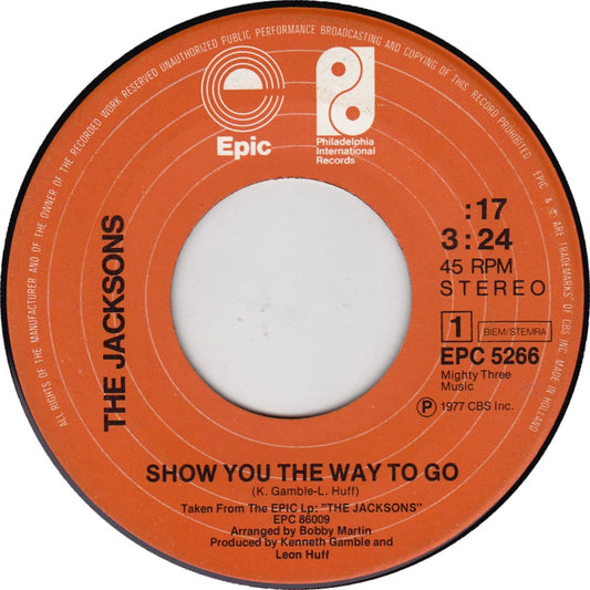 Jacksons - Show You The Way To Go Vinyl Singles Vinyl Very Good (VG) <br> Hoes Generic