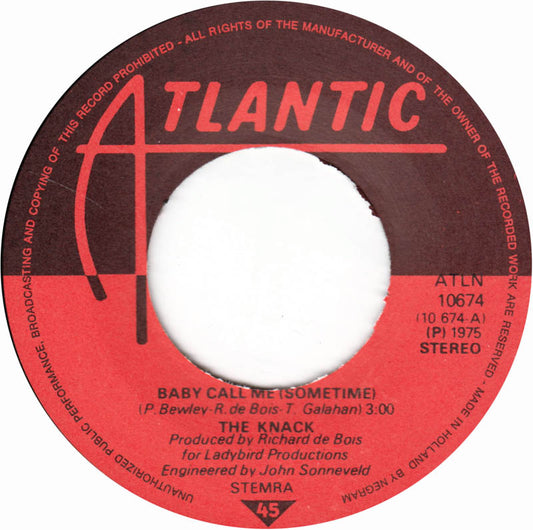 Knack - Baby Call Me