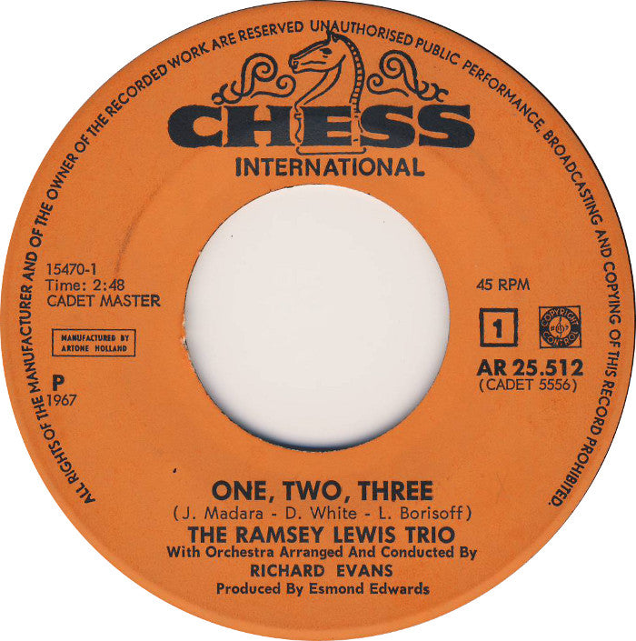 Ramsey Lewis Trio - One, Two, Three 15844 Vinyl Singles Goede Staat