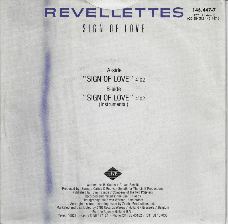 Revellettes - Sign Of Love 17264 Vinyl Singles VINYLSINGLES.NL