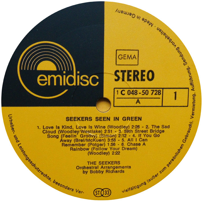 Seekers - Seekers Seen In Green (LP) 46521 Vinyl LP VINYLSINGLES.NL
