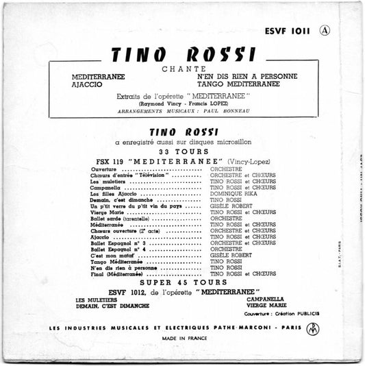 Tino Rossi - Méditerranée