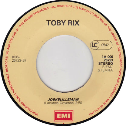Toby Rix - Malle Vent Ja Vinyl Singles Vinyl Very Good (VG) <br> Hoes Good Plus (G+)