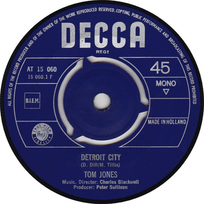 Tom Jones - Detroit City 35987 Vinyl Singles VINYLSINGLES.NL