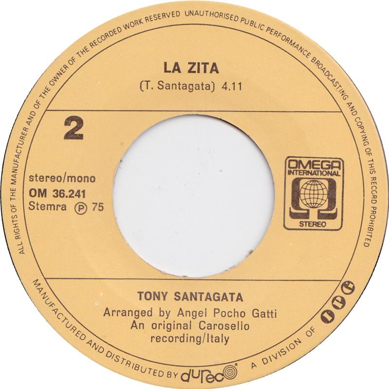 Tony Santagata - Lu Maritiello 29131 Vinyl Singles Vinyl Very Good (VG) <br> Hoes Good Plus (G+)
