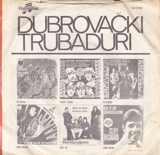 Trubadours Of Dubrovnik - Jedan Dan Vinyl Singles Media VG+ \ Sleeve G+