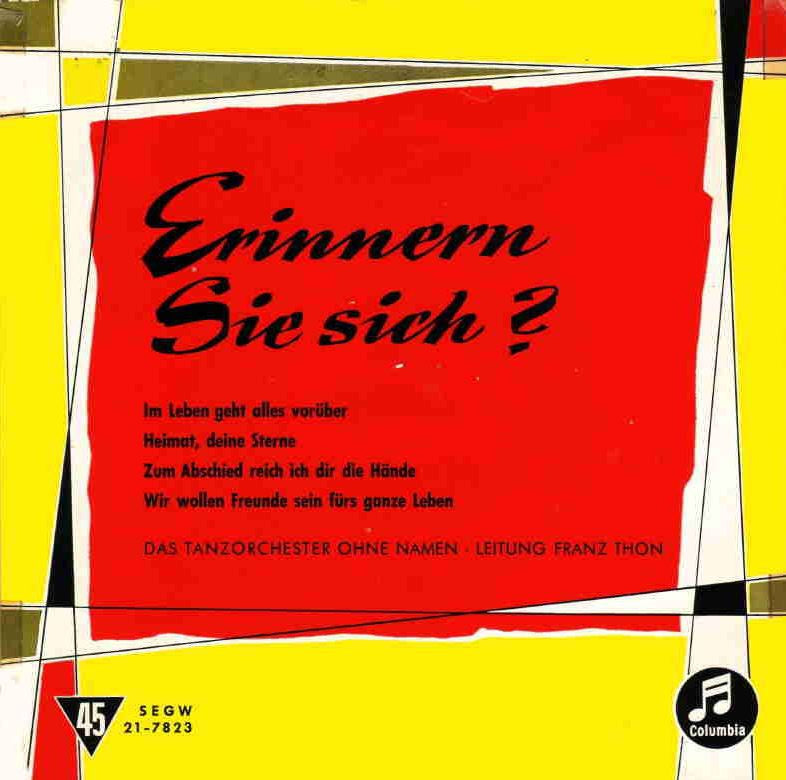 Tanzorchester Ohne Name - Erinnern Sie Sich Vinyl Singles VINYLSINGLES.NL