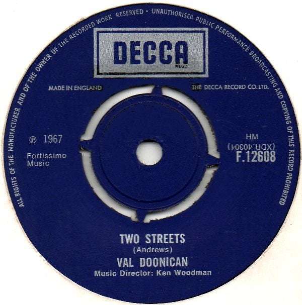 Val Doonican - Two Streets 11801 Vinyl Singles VINYLSINGLES.NL