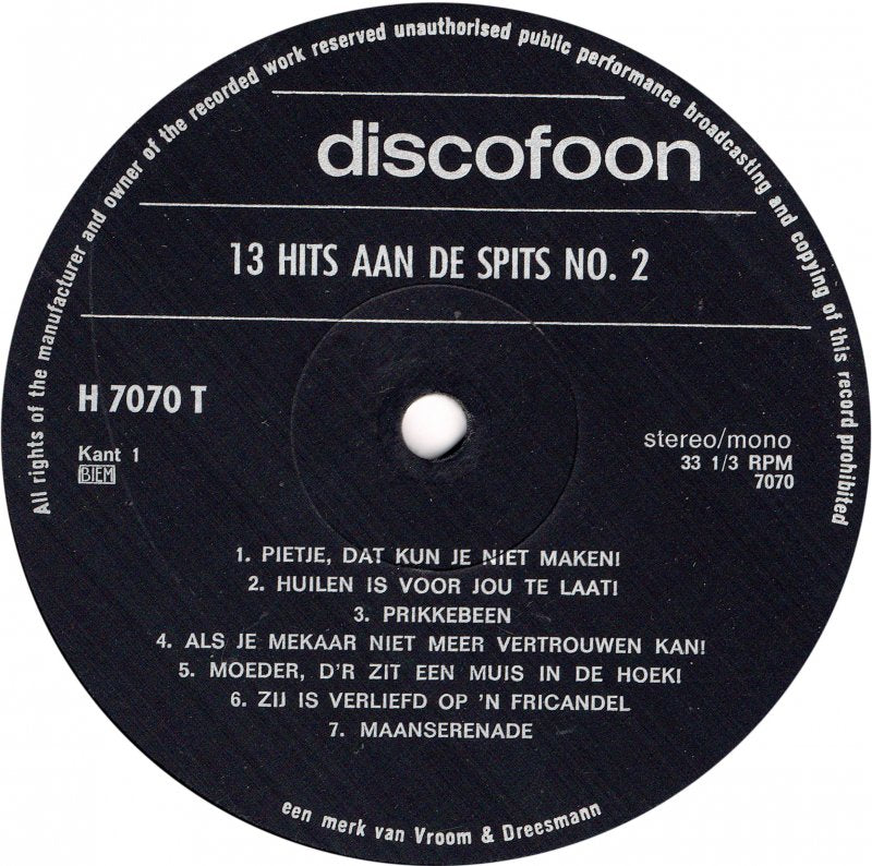 Various - 13 Hits Aan De Spits No. 3 (LP) Vinyl LP VINYLSINGLES.NL