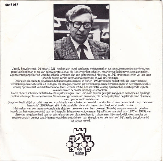 Vassily Smyslov - Schaakgrootmeester Vassily Smyslov Zingt Vinyl Singles EP Vinyl Zeer Goed / Hoesje Goed "VINYLSINGLES.NL"