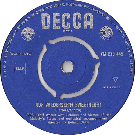 Vera Lynn - Auf Wiederseh'n Sweetheart 22190 29609 Vinyl Singles VINYLSINGLES.NL