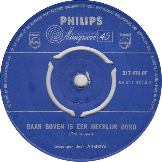 Vitanova - Daar Zijn Geen Grenzen Aan Jezus' Macht Vinyl Singles Vinyl Zeer Goed / Hoesje Goed "VINYLSINGLES.NL"