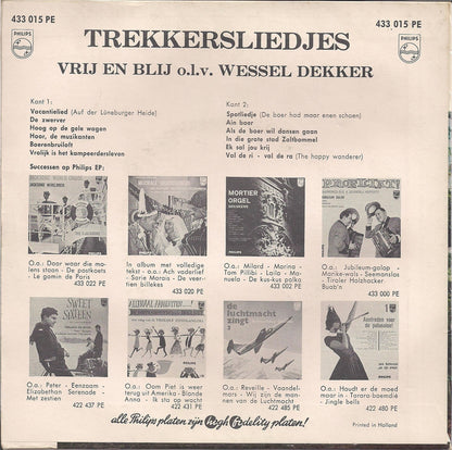 Vrij En Blij o.l.v. Wessel Dekker - Trekkersliedjes (EP) 13904 Vinyl Singles EP VINYLSINGLES.NL